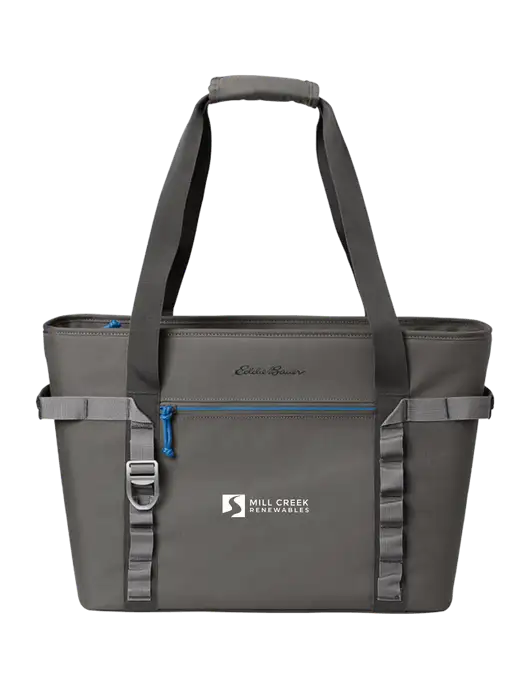 Eddie Bauer Dark Medium Grey/Royal Max Cool Tote Cooler  w/Mill Creek Renewables Logo
