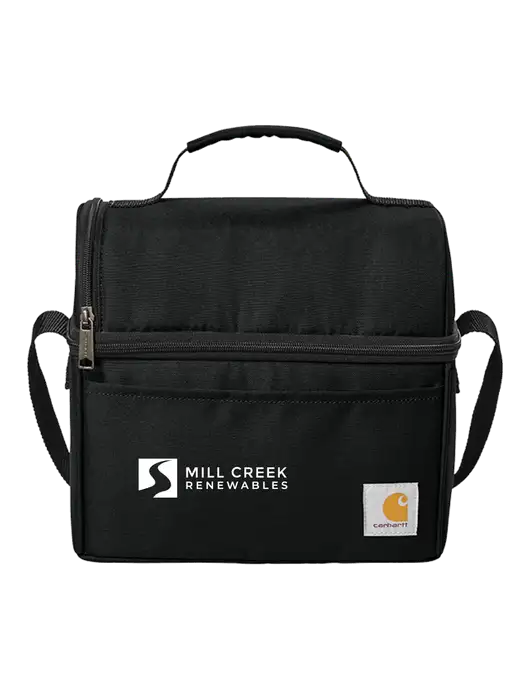 Carhartt Black Lunch 6-Can Cooler w/Mill Creek Renewables Logo