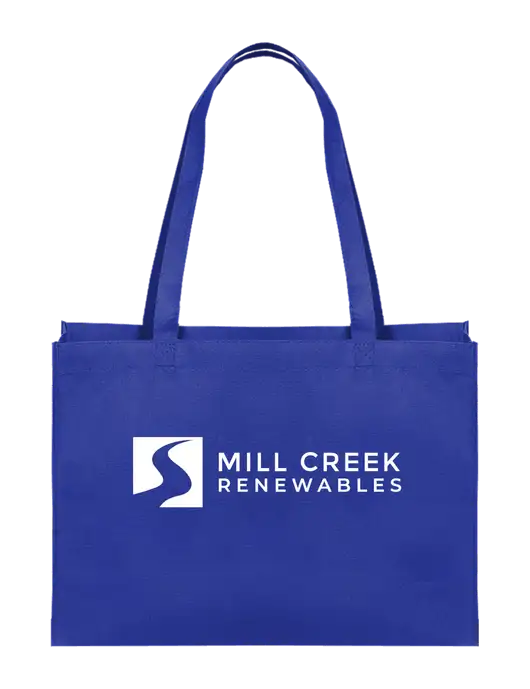 Eco Reusable Royal Tote w/Mill Creek Renewables Logo