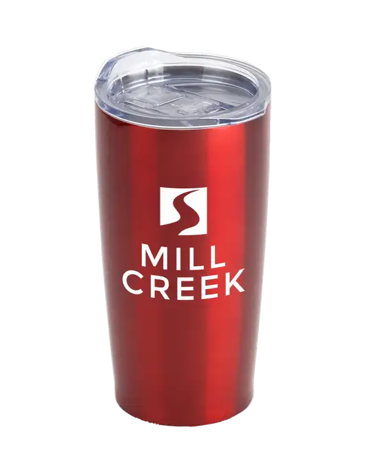 Society Red 20 oz Insulated Tumbler w/Mill Creek Renewables Logo