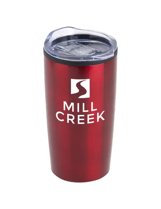 Olympus Red 20 oz Tumbler w/Mill Creek Renewables Logo