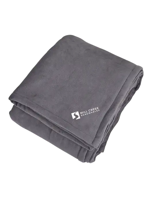 Mountain Lodge Hearth Grey Blanket  w/Mill Creek Renewables Logo