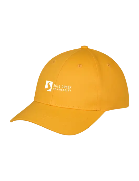 Youth Gold Structured Twill Cap w/Mill Creek Renewables Logo