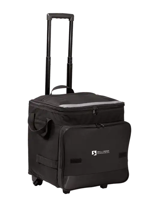 Black Rolling Cooler w/Mill Creek Renewables Logo